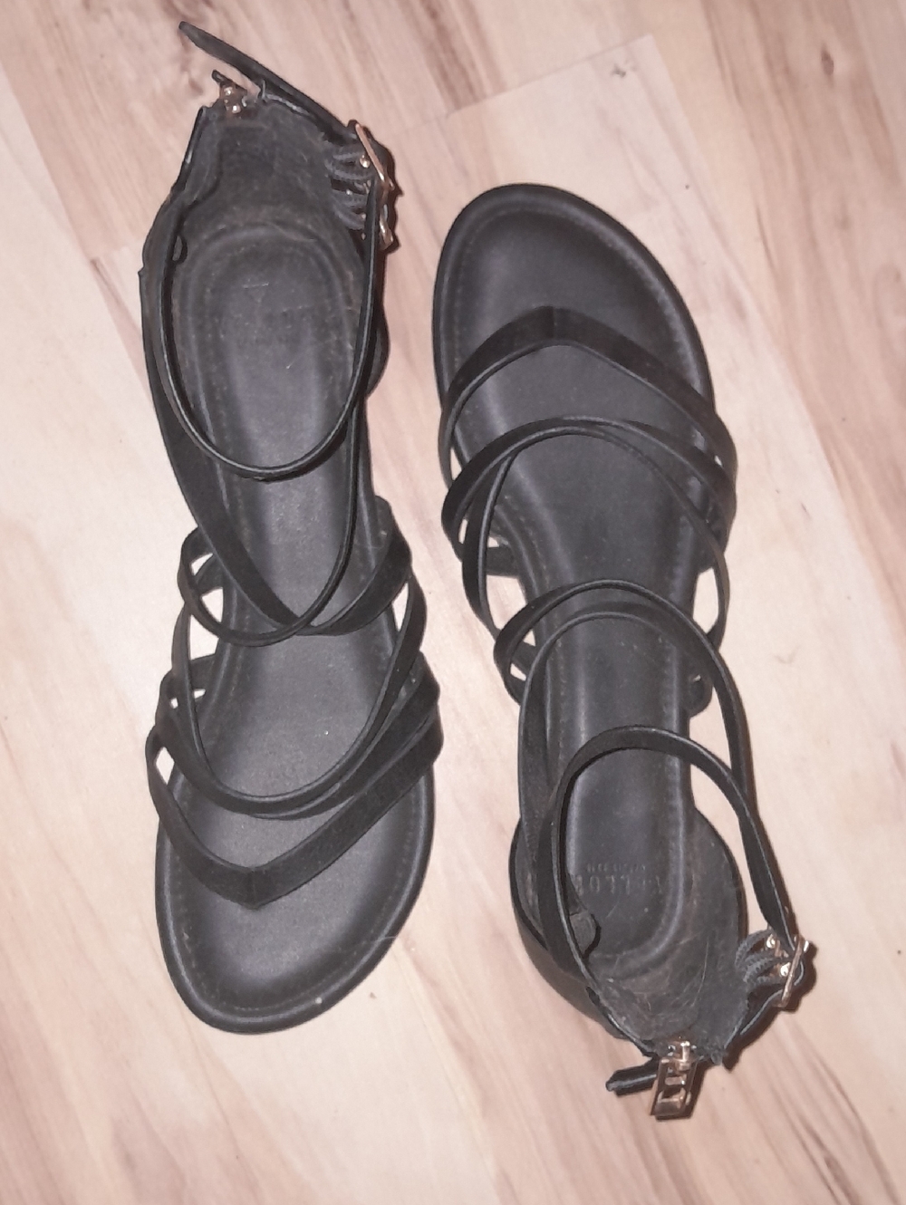Black Strappy Women's Sandals from Yellow